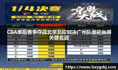 xc体育CBA季后赛争夺战北京北控对决广州队谁能赢得关键名额